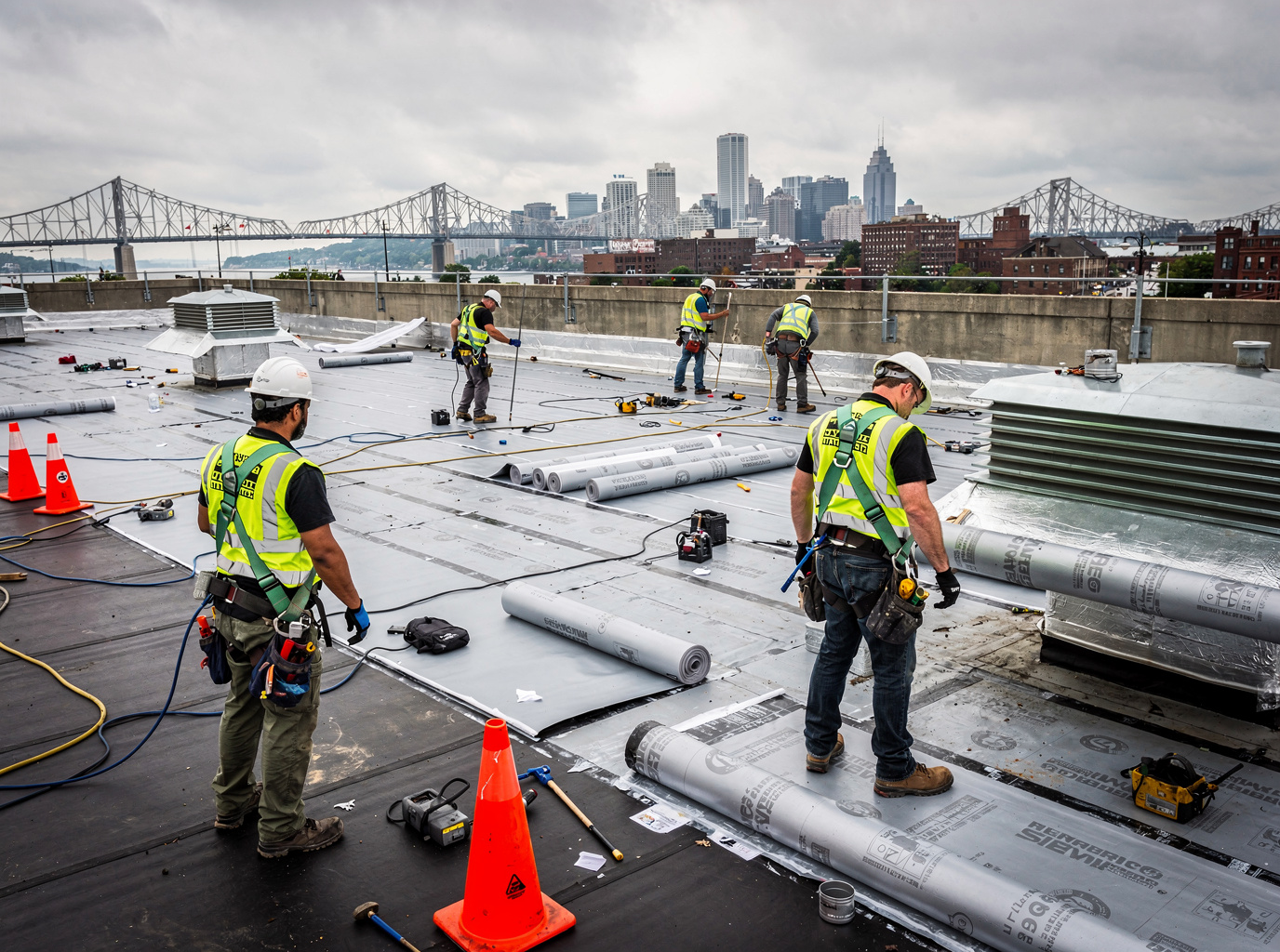commercial roofing work by ShieldPro Solutions in Pittsburgh, Pennsylvania